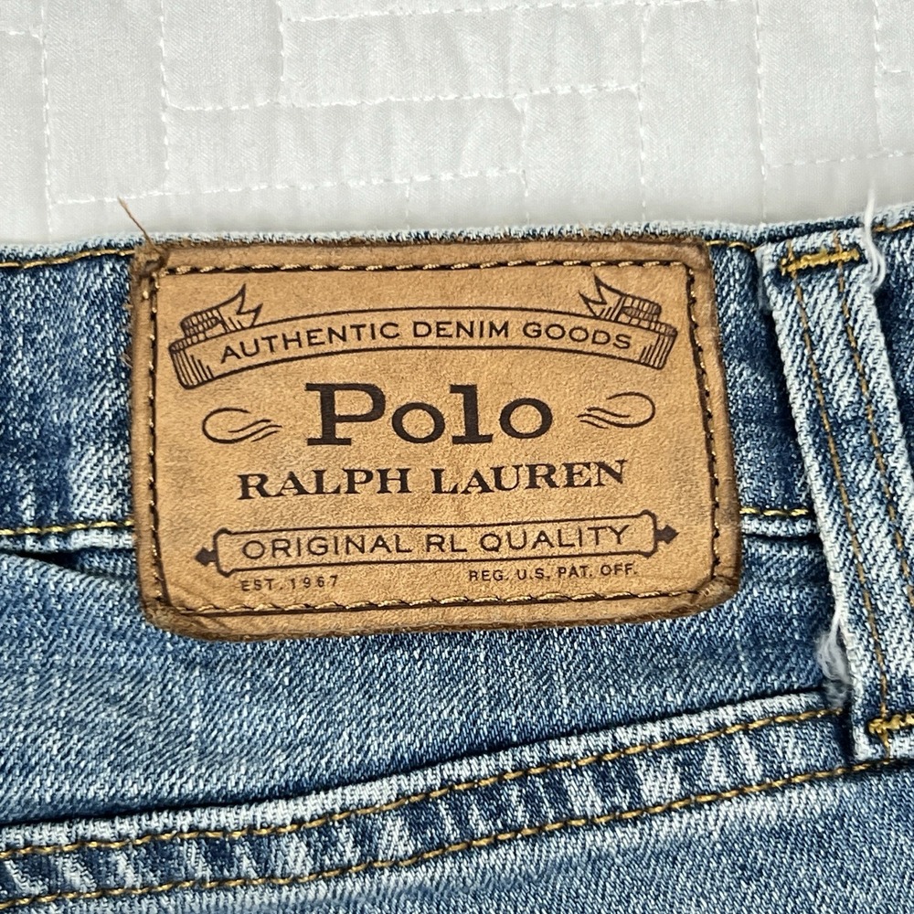 Polo Ralph Lauren Jeans Mens 32x32 The Sullivan  Slim Stretch Preppy Whiskered - Picture 8 of 15